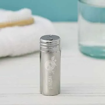 Wowe Natural Biodegradable Peace Silk Dental Floss with Candelilla Wax, Refillable Stainless Steel Container and 3 Refills - 6 Month Supply, 99 Yards Total… (Unflavored)