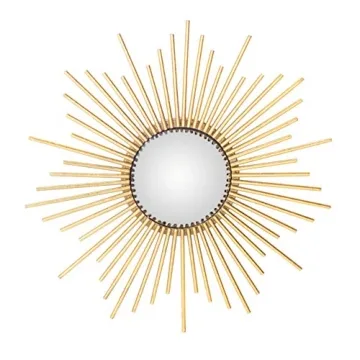SAFAVIEH Home Rosaland Gold Foil Sunburst Large Decorative Accent Mirror 24-Inch