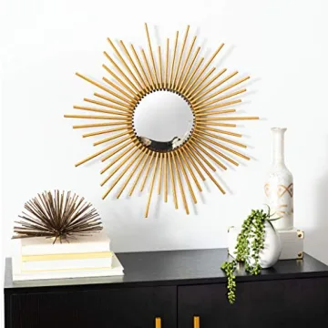 SAFAVIEH Gold Foil Sunburst Decorative Mirror - 24 Inch