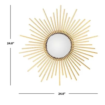 SAFAVIEH Gold Foil Sunburst Decorative Mirror - 24 Inch