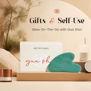 Natural Jade Gua Sha Tool for Facial Sculpting & Relaxation