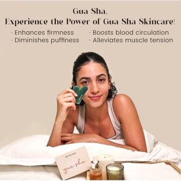 Natural Jade Gua Sha Tool for Facial Sculpting & Relaxation