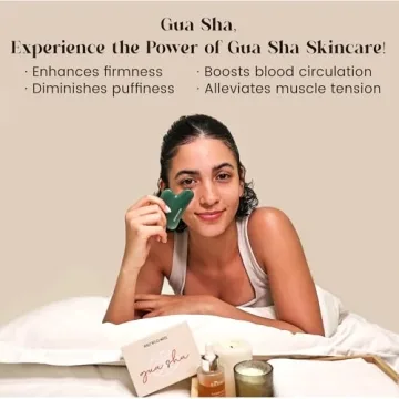 Natural Jade Gua Sha Tool for Facial Sculpting & Relaxation