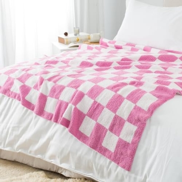 Carriediosa Checkered Throw Blanket - Ultra Soft & Cozy
