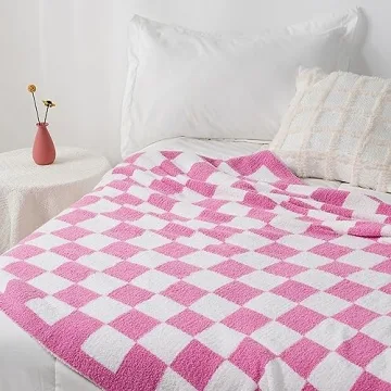 Carriediosa Checkered Throw Blanket - Ultra Soft & Cozy