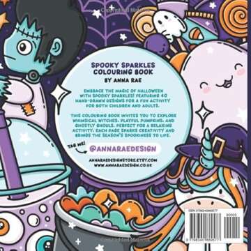 Spooky Sparkles Colouring Book: Cute Halloween Colouring Pages for Children and Adults: Simple, Bold...