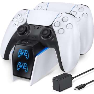 OIVO PS5 Controller Charger Station – Dual Charging Dock with LED Display