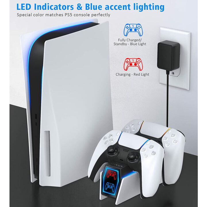 OIVO PS5 Controller Charger Station with LED Indicators
