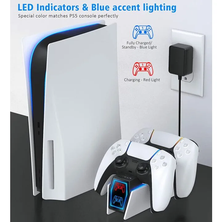 OIVO PS5 Controller Charger Station with LED Indicators
