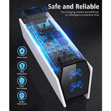 OIVO PS5 Controller Charger Station with LED Indicators