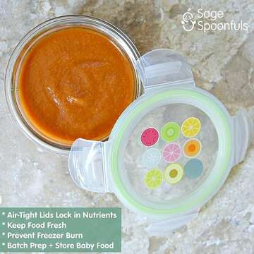 Sage Spoonfuls Durable Leakproof Baby Food Containers