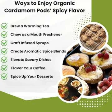 Herbs Botanica Green Cardamom Pods Whole 7-8mm size Elaichi for Culinary Delights and Aromatic Infusions Handpicked Fresh Fragnant and Flavorful Perfect for Cooking, Baking, and Brewing 100g / 3.5 oz