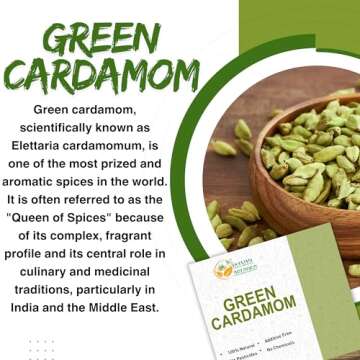 Herbs Botanica Green Cardamom Pods Whole 7-8mm size Elaichi for Culinary Delights and Aromatic Infusions Handpicked Fresh Fragnant and Flavorful Perfect for Cooking, Baking, and Brewing 100g / 3.5 oz