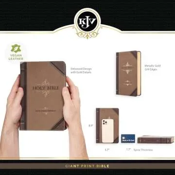 Giant Print KJV Bible - Faux Leather Edition for Easy Reading
