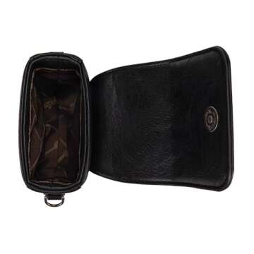 Wrangler Mini Crossbody Bags for Women Cell Phone Purse Crossbody Western Cellphone Wallet Bag with Credit Card Slots WG118-204BK