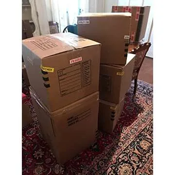 Tag-A-Room Pack and Move Kit - 525 Color-Coded Moving Labels, Door IDs, Tape Gun Dispenser, 6 Rolls of Packaging Tape, Dual-Tip Permanent Marker - Organize Your Move with Ease