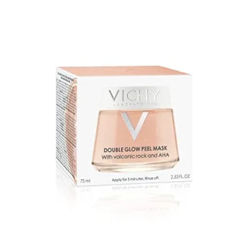 Vichy Mineral Double Glow Peel Face Mask with Exfoliating AHA Fruit Acids, Oil-Free Face Mask to Refine and Illuminate Skin, Paraben-Free
