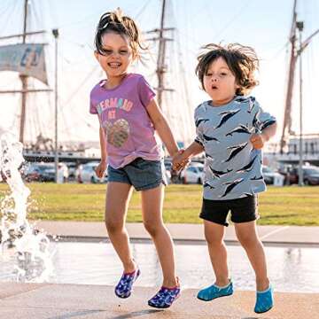 HIITAVE Boys Swim Water Shoes Non-Slip Quick Dry Barefoot Beach Aqua Pool Socks for Girls Kids Toddl...