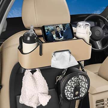 HALOYIVGO Car Seat Back Organizer Stylish Functional Storage