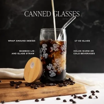 Candy Cane Can Glasses with Lid for Christmas Cheer