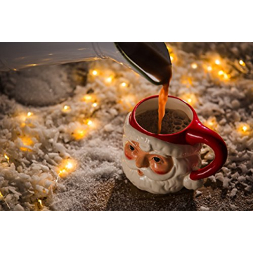 Vintage Santa Ceramic Christmas Mug for Holiday Beverages