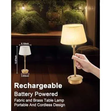 Portable UMEXUS Cordless Rechargeable Table Lamp