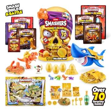 Smashers Dino Island Gold Treasure Hunt (Orange) by ZURU, Treasure Hunt Themed Toy, Interactive Toy, Collectable Toy for Kids and Teens