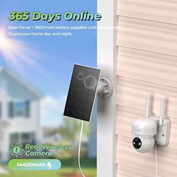 Advanced Solar Security Camera Outdoor - 2K Night Vision & Wireless Installation