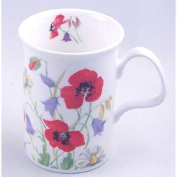 Roy Kirkham English Meadow Set Of Three Assorted Mugs - Durable Bone China