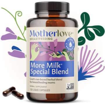 Motherlove More Milk Special Blend (120 Capsule Value Size) Herbal Lactation Supplement w/Goat’s Rue to Build Breast Tissue & Support Breast Milk Supply—Non-GMO, Organic Herbs, Vegan, Soy-Free