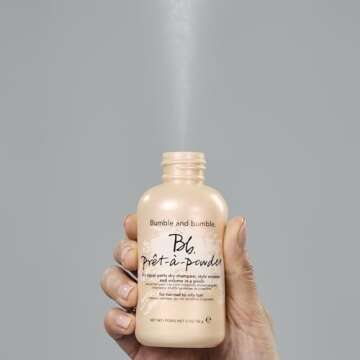Bumble and bumble. Prêt-à-powder Dry Shampoo Powder | Adds Volume, Texture + Absorbs Oil | Non-Aerosol | Wavy + Straight, Mini Travel Size, 0.5 Ounce