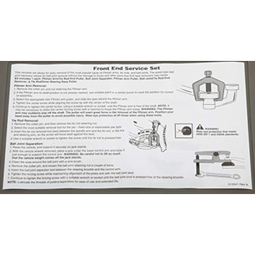 OTC 6295 Front End Service Set for Mechanics & DIY