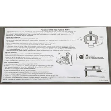 OTC 6295 Front End Service Set for Mechanics & DIY