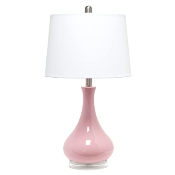 Elegant Designs LT3312-RPK Rose Pink Teardrop Lamp - Stylish & Functional