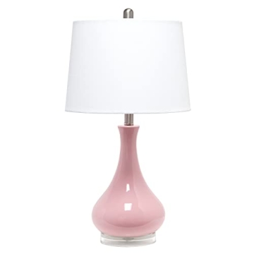 Elegant Rose Pink Teardrop Table Lamp for Stylish Spaces