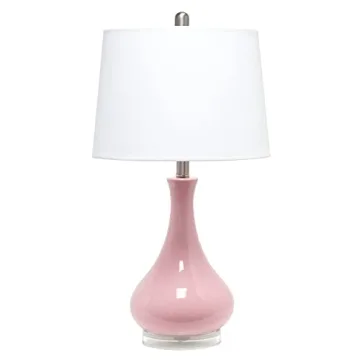 Elegant Rose Pink Teardrop Table Lamp for Stylish Spaces