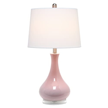 Elegant Rose Pink Teardrop Table Lamp for Stylish Spaces