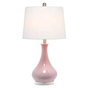 Elegant Rose Pink Teardrop Table Lamp for Stylish Spaces
