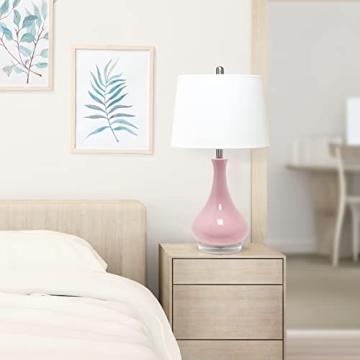 Elegant Rose Pink Teardrop Table Lamp for Stylish Spaces
