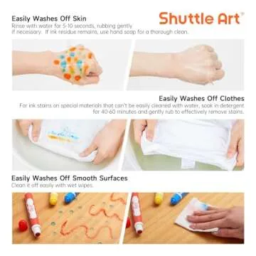 Shuttle Art Dot Markers, 20 Colors Washable Markers for Toddlers,Bingo Daubers Supplies Kids Preschool Children, Non Toxic Water-Based