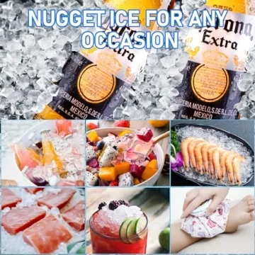 Nugget Ice Maker Countertop for Chewable Ice - 34Lbs/Day
