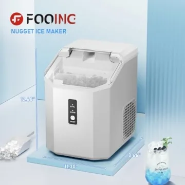 Nugget Ice Maker Countertop for Chewable Ice - 34Lbs/Day