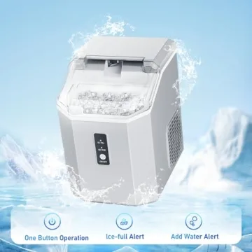 Nugget Ice Maker Countertop for Chewable Ice - 34Lbs/Day