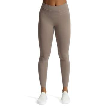 Aoxjox High Waisted Workout Leggings for Women Scrunch Tummy Control Luna Buttery Soft Yoga Pants 26" (Driftwood, Small)