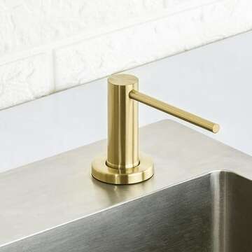 Kitchen Sink Soap Dispenser Champagne Gold Stainless Steel GAPPO Countertop Pump Hand Lotion Built i...