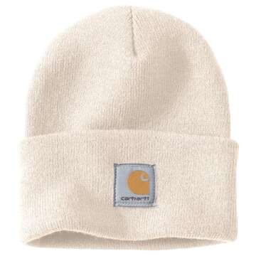 Carhartt Men's Knit Cuffed Beanie in Winter White