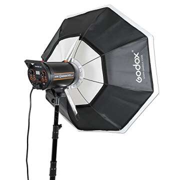 Godox Top Octagon Softbox 47 Inch / 120cm Octagon Softbox Photography Light Diffuser and Modifier wi...