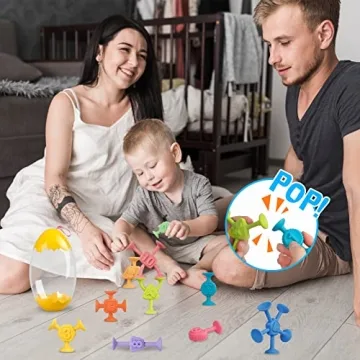 Suction Bath Toys for Toddlers - 10pc Fun Learning Set