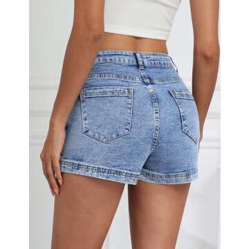 Trendy Stretch Denim Skort for Women