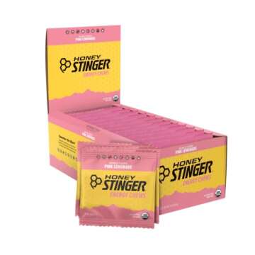 HONEY STINGER Organic Pink Lemonade Chews - Sweet & Tangy Energy Boost